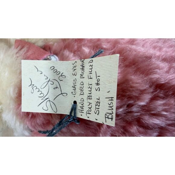 Pasha Bears Sharon Lederer Blush Mohair Artist Bear 2000 Signed Glass Eyes Tags - Picture 3 of 7